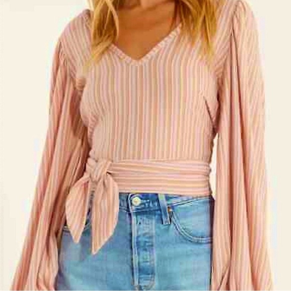Free People Tops - Free People Orchid Rain Back Wrap Top XS